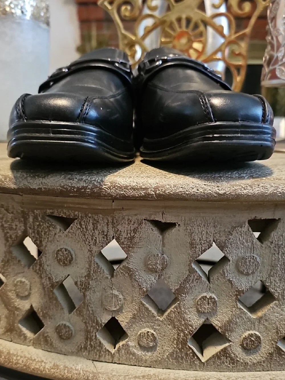 Deer Stags Black Slip-On Men's Loafers